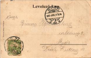 1907 Budapest XIII. Margitszigeti vízesés. Taussig A. 5471. (EB)