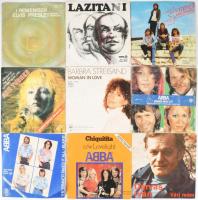 9 darab kisalakos vinyl, közte Abba, Ann Turner, Barbra Streisand, Danny Mirror, Smokie