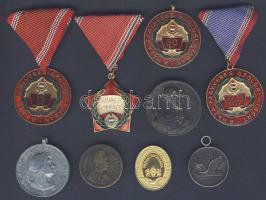 1896-. Világkiállítás, korcsolyázó egylet, Erdélyi részek felszabadulásának emlékére és 6db klf más kitüntetés, jelvény T:vegyes