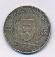 Szlovákia 1944. 50Ks Ag "A Szlovák Köztársaság 5. évfordulója" T:F több ph., patina
Slova...
