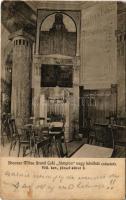 1912 Budapest VIII. Bronner Miksa Grand Café Simplon Nagy Kávéháza, belső. József körút 8. (r)