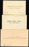 cca 1900-1940 3 db névjegykártya: dr. melléthei Dévény Andor székesfővárosi tanácsjegyző + hedri Hed...