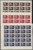 1950 Bem József I. vágott sor 25-ös félívekben (175.000) (1Ft ráncok / creases)
