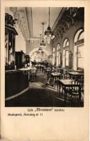 Budapest VI. Café "Miramare" kávéház, belső pincérrel. Andrássy út 11. Biró Pál fényképész...