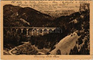 1931 Semmering, Kalte Ruine. Kunstverlag Albin Sussitz / railway bridge (EK)