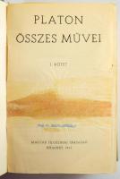 Platon összes művei I-II. köt. Bp.,1943,Magyar Filozófiai Társaság, I-II+V-VI+2+1180 p.; 1131 p. &qu...