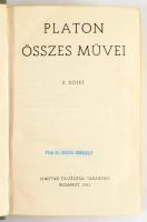 Platon összes művei I-II. köt. Bp.,1943,Magyar Filozófiai Társaság, I-II+V-VI+2+1180 p.; 1131 p. &qu...