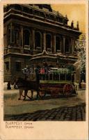 Budapest VI. Opera télen, omnibusz. Kuenstlerpostkarte No. 2006. von Ottmar Zieher Kunstanstalt lith...