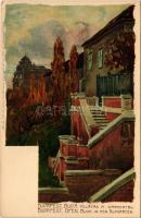 Budapest I. Buda, kilátás a Várkertből. Kuenstlerpostkarte No. 2303. von Ottmar Zieher Kunstanstalt ...