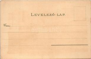 Budapest I. Buda látképe, Lánchíd, gőzhajó. Kuenstlerpostkarte No. 2310. von Ottmar Zieher Kunstanst...