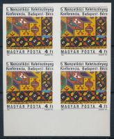 1986 Nemzetközi Keletiszőnyeg Konferencia ívszéli vágott 4-es tömb (4.800)
