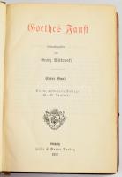 Goethe,[Johann Wolfgang von]: Goethes Faust. I. Band. Hrsg. von Georg Witkowski. Leipzig, 1912, Hess...