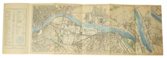 cca 1930-1940 A Duna Budapest-Paks (116 km) szakaszának térképe. Vízisporttérképek 12. sz. Bp., M. K...