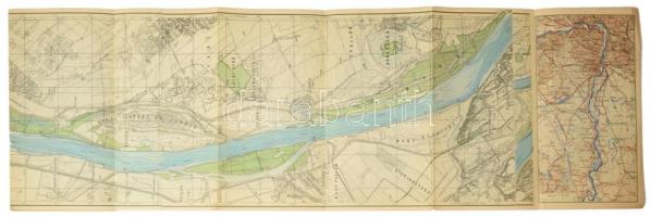 cca 1930-1940 A Duna Budapest-Paks (116 km) szakaszának térképe. Vízisporttérképek 12. sz. Bp., M. K...