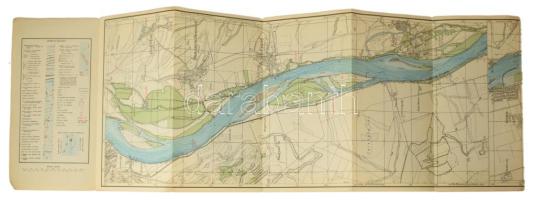cca 1930-1940 A Duna Paks-Mohács (80 km) szakaszának térképe. Vízisporttérképek 13. sz. Bp., M. Kir....