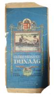 cca 1930-1940 Győri (Mosoni) Dunaág térképe. Vízi sporttérképek 9. sz. Bp., M. Kir. Állami Térképész...