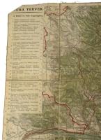 1927 A Pilis- és Börzsöny-hegység turista térképe, 1 : 75.000, M. Kir. Állami Térképészet, vászonra ...