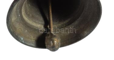 Régi bronz csengő, m: 7 cm