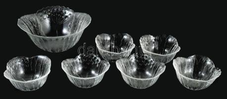6 személyes köretes szett, hibátlan, d: 13-23 cm