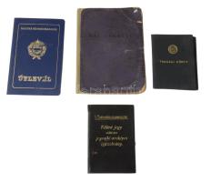 1928-1988 Vegyes okmány tétel, 5 db: fényképes MÁV igazolvány, házalókönyv, útlevél, stb