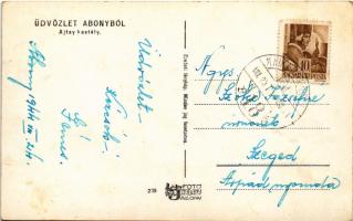 1944 Abony, Ajtay kastély. Járdány Gyula felvétele + "M.KIR. MOZGÓPOSTA 18 B"