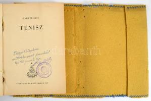 Zarzseckij: Tenisz. Ford.: Pados Pál. Bp., 1952, Sport. Kiadói papírkötés, kissé viseltes állapotban...