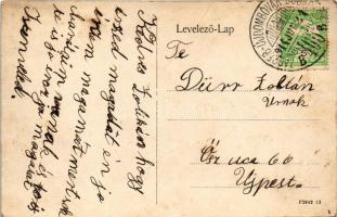 1914 Hőgyész, Gróf Apponyi Géza kastély + "ZAGREB - ÚJDOMBÓVÁR - BUDAPEST 406 B" vasúti mo...