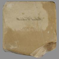 2 darab régi kőnyomat nyomódúc, egyik számla fejléc, másik névjegykártya, h: 22 cm alatt