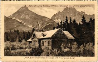 Felsőhági, Visne Hagy, Vysné Hágy (Tátra, Magas Tátra, Vysoké Tatry); Hohenlohe herceg vadászkastély...