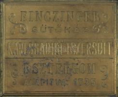 cca 1900 Einczinger Sütőház bronz nyomóforma, 5,5x6,5 cm