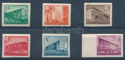 1951/1953 Épületek I. 6 klf vágott bélyeg