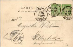 1902 Paris, Le Vieux, Les Echoppes de la Rue du Rempart. Berthaud-Baschet / street view