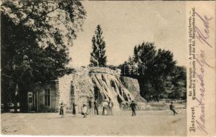 1906 Budapest XIII. Margitsziget, A vízesés és gyógyforrás (EK)