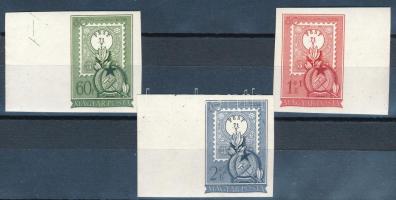 1951 Bélyegnap - 80 éves a magyar bélyeg vágott ívszéli sor (20.000)