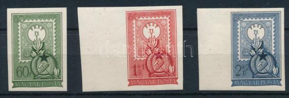 1951 Bélyegnap - 80 éves a magyar bélyeg vágott sor, 1Ft csak az ívszélen falcos (20.000)