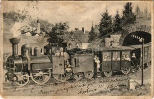 Vonat montázs / montage with train (r)