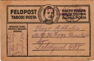1917 Első világháborús tábori postai levelezőlap / WWI Austro-Hungarian K.u.k. military field postca...