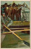 Fröhliche Weihnachten! Glückliches Neujahr! / Austro-Hungarian K.u.K. military art postcard with Chr...