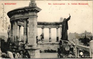 1904 Budapest I. Szent Gellért szobor, Királyi vár. S.D.M. 8. (fl)