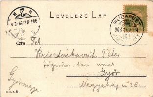 1904 Budapest I. Szent Gellért szobor, Királyi vár. S.D.M. 8. (fl)