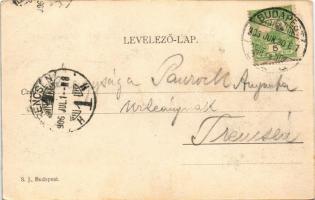 1906 Budapest V. Szabadság tér, a Sváb ház földszintjén héber feliratos bejáratok (EB)