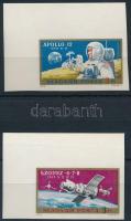 1970 Apollo-12 + Szojuz-6-7-8 ívsarki vágott bélyeg