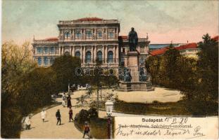 1905 Budapest V. Magyar Tudományos Akadémia, Széchenyi szobor. Schwarz I. kiadása (fa)
