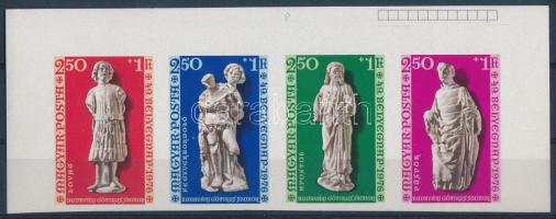 1976 Bélyegnap - Budavári gótikus szobrok vágott ívsarki csík