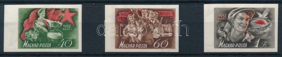 1952 Május 1. III. vágott ívszéli sor (13.000)