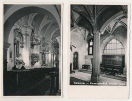 Kolozsvár, Cluj - 9 db RÉGI megíratlan képeslap: Szent Ferenc-rendiek temploma, belső / 9 pre-1945 u...