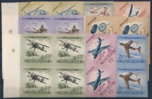 1954 Repülőnap vágott sor ívszéli 4-es tömbökben (48.000)