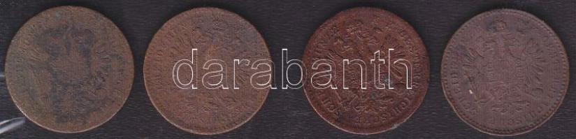 1858-1861. 1Kr (4x) klf évszámmal T:vegyes