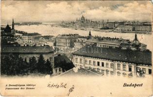 1902 Budapest I. Víziváros, Duna folyam látképe, Szerdahelyi fényképész műterme (Albrecht út) (EM)