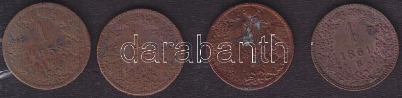 1858-1861. 1Kr (4x) klf évszámmal T:vegyes